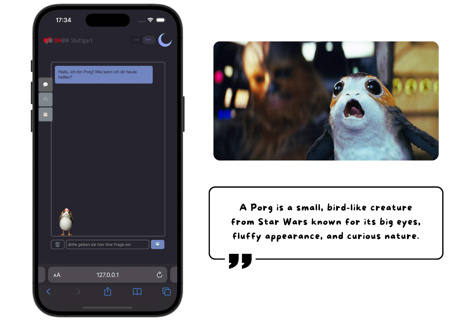 Screenshot of the chat window